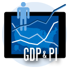 GDP and Personal Income Mapping icon.